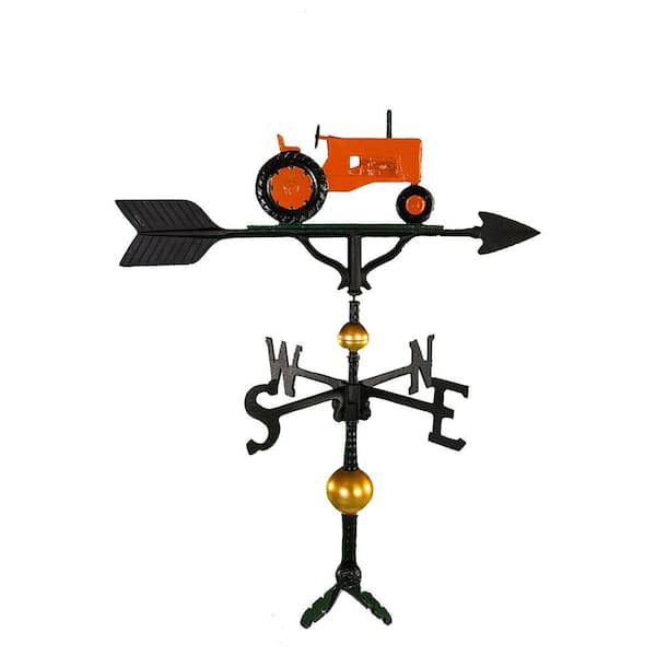 32 in. Deluxe Orange Tractor Weathervane