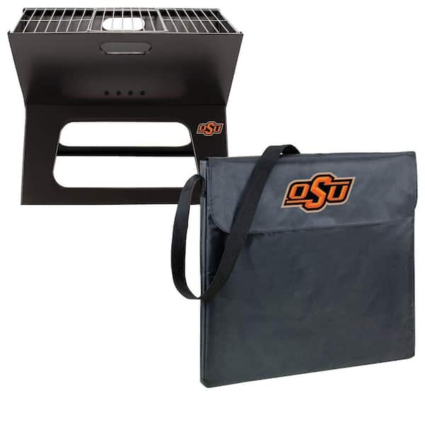 Picnic Time X-Grill Oklahoma State Folding Portable Charcoal Grill