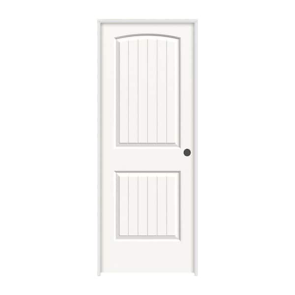 JELD-WEN 24 in. x 80 in. Santa Fe White Painted Left-Hand Smooth Molded Composite Single Prehung Interior Door
