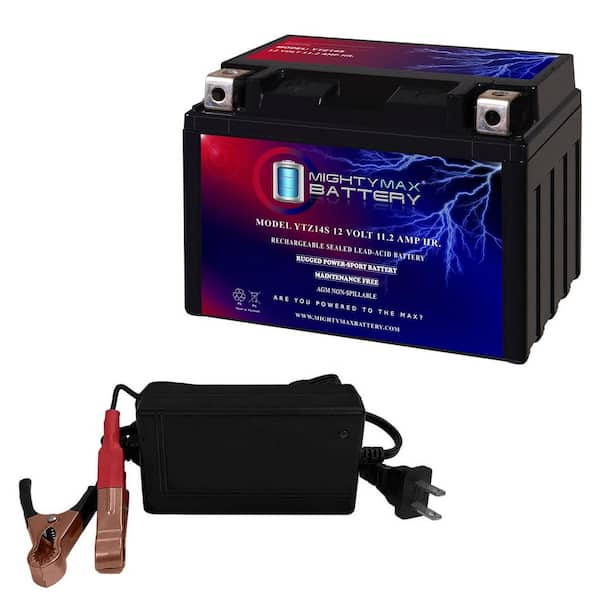 MIGHTY MAX BATTERY YTZ14S Replacement Battery for Yamaha 950 SCR950 17 + 12V 2Amp Charger