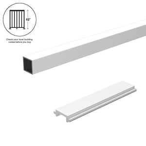 PEAK Aluminum Railing 6 in. W White Aluminum Deck Railing Universal ...
