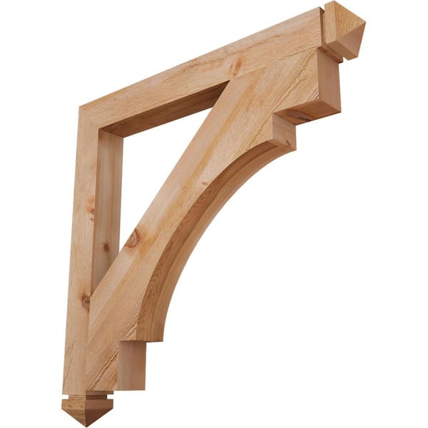 Ekena Millwork 4 in. x 38 in. x 38 in. Western Red Cedar Merced Arts and Crafts Rough Sawn