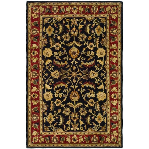 SAFAVIEH Heritage Black / Red 4 ft. x 6 ft. Border Area Rug