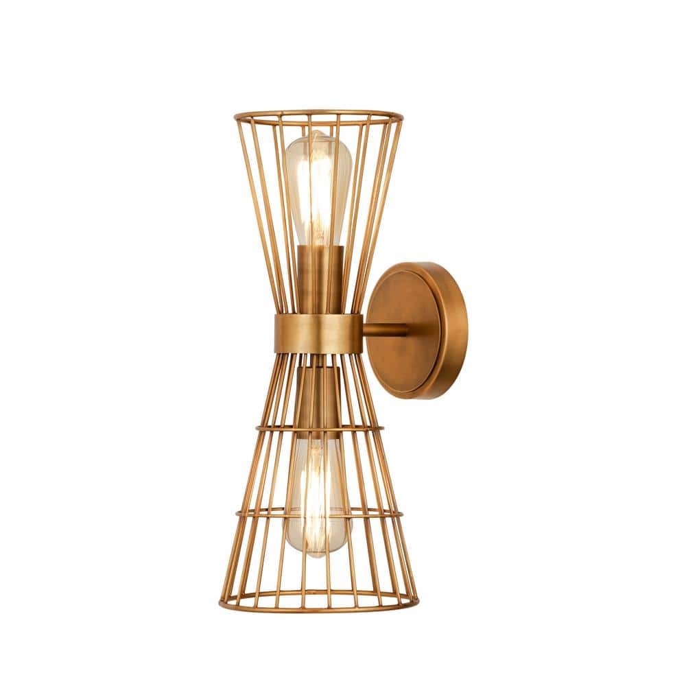 Contemporary Angular Geometric Brass & Black Outdoor Wall Light