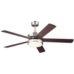 Castle 52 in. LED Brushed Nickel Ceiling Fan