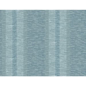 Pezula Teal Texture Stripe Teal Grass Cloth Strippable Roll (Covers 60.8 sq. ft.)