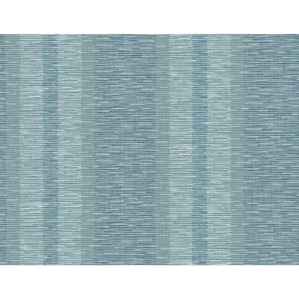Pezula Teal Texture Stripe Teal Grass Cloth Strippable Roll (Covers 60.8 sq. ft.)