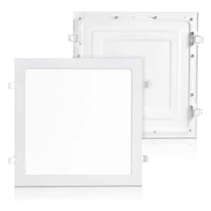 11 in. x 11.6 in. 2400 Lumens Integrated LED Panel Light, 4000K(2-Pack)