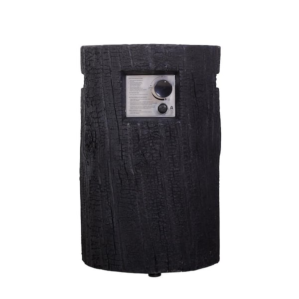 Unbranded 25 in. Ore Powder 30,000 BTU Adjustable Flame Propane Gas Fire Table with Waterproof Cover (Black)