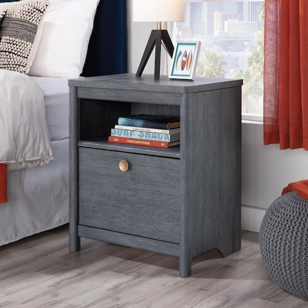 SAUDER Dover Edge 1-Drawer Denim Oak Nightstand 27.441 in. x 22.835 in. x 17.244 in.