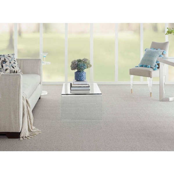 Cornerstone - Quarry - Gray 13.2 ft. 42 oz. Wool Loop Carpet - Installation Required