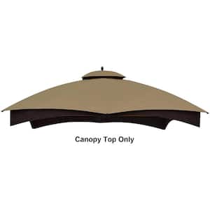 Replacement Canopy Top for Allen Roth 10 ft. x 12 ft. Gazebo #TPGAZ17-002 (Canopy Top Only) in Tan