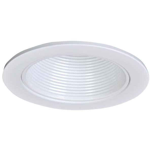 HALO 4 in. White Baffle Ceiling Light Recessed Trim