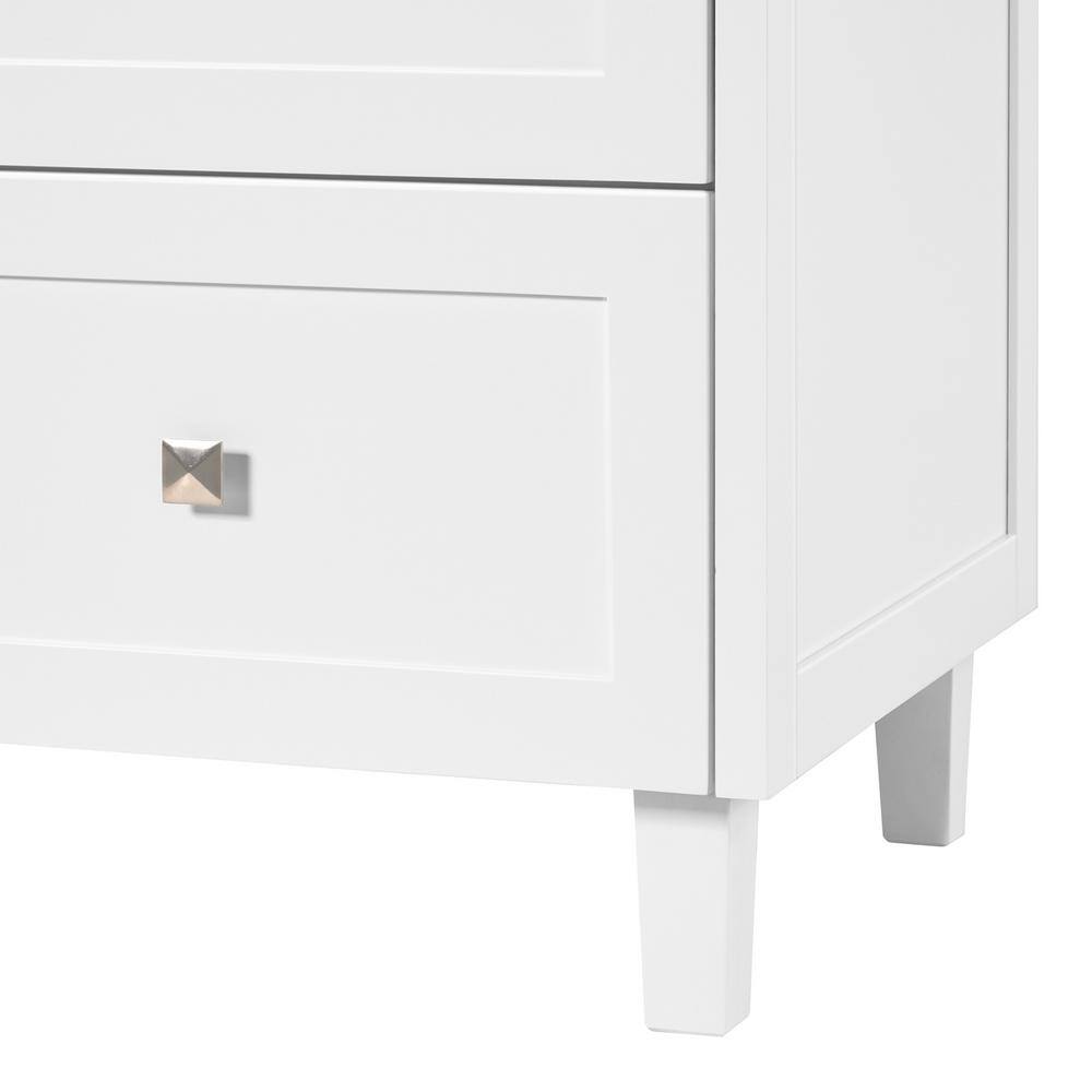 Monroe 67" White Wood Single Vanity with Quartz Top