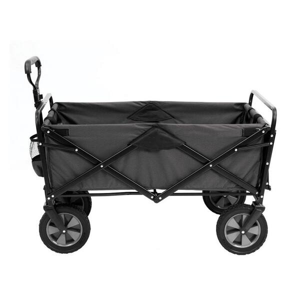 Mac Sports Collapsible Outdoor Utility Wagon With Folding Table And Drink Holder 