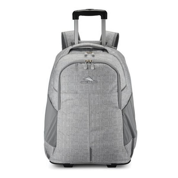 High Sierra 14.6 in. Silver Wheeled Backpack with Telescoping Handle