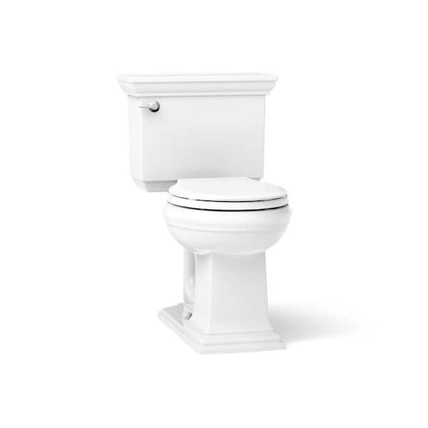 Memoirs 12 in. Rough In 2-Piece 1.28 GPF Single Flush Round Toilet in White Seat Not Included