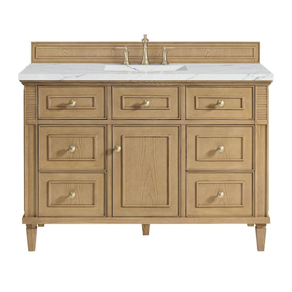 Lorelai 48.0 in. W x 23.5 in. D x 34.06 in. H Single Bath Vanity in Light Natural Oak with Ethereal Noctis Quartz Top