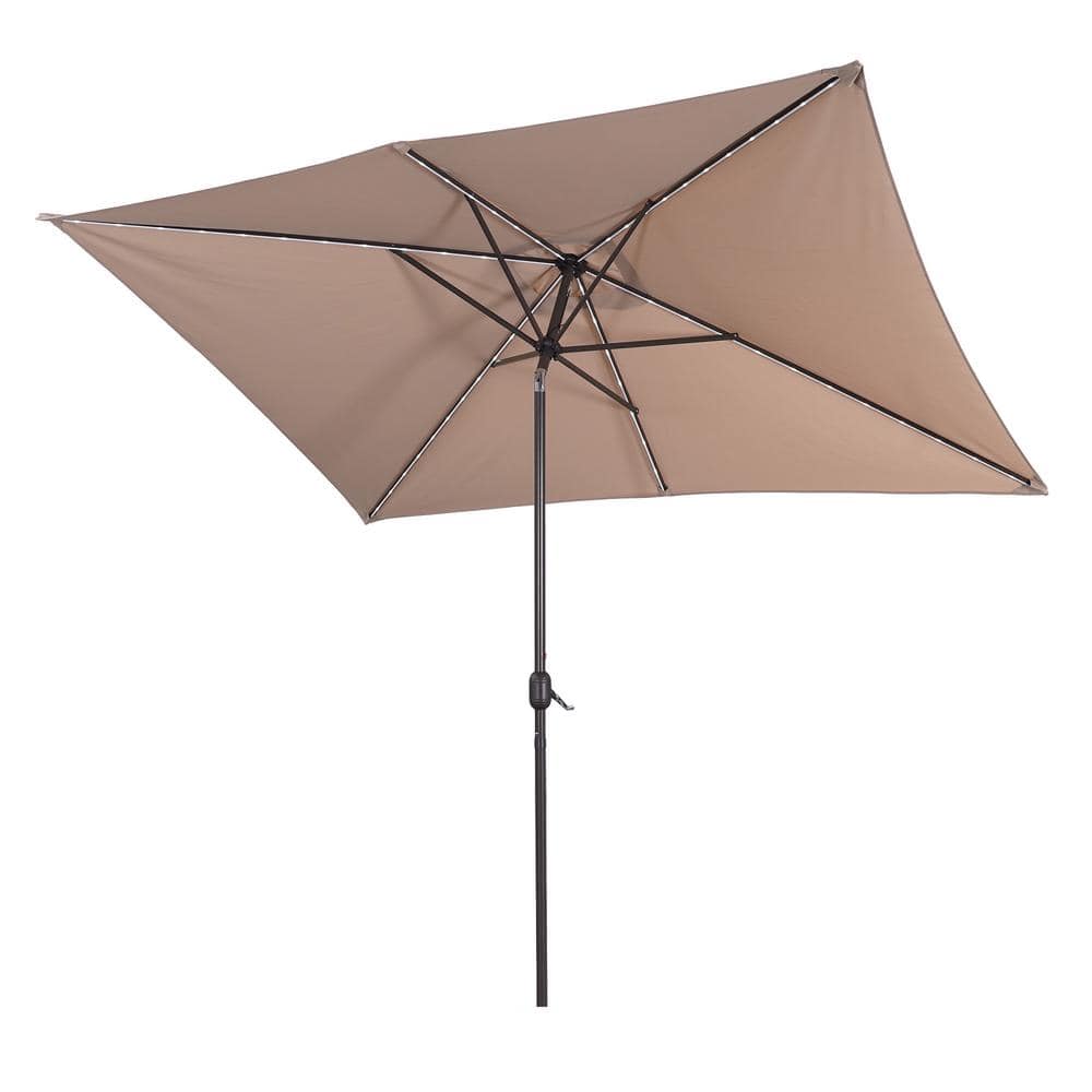 ANGELES HOME 81/5 ft. x 7 ft. 50 Plus UPF Rectangle Crank Tilt