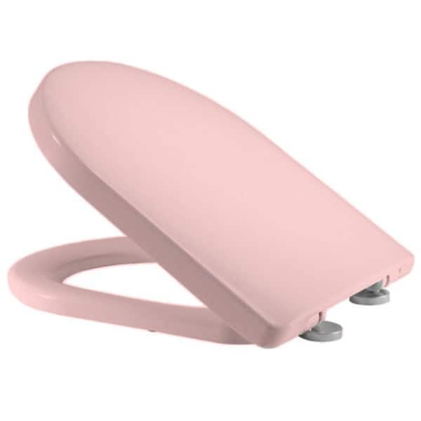 Round Soft-close Toilet Seat in Rose Pink for T01
