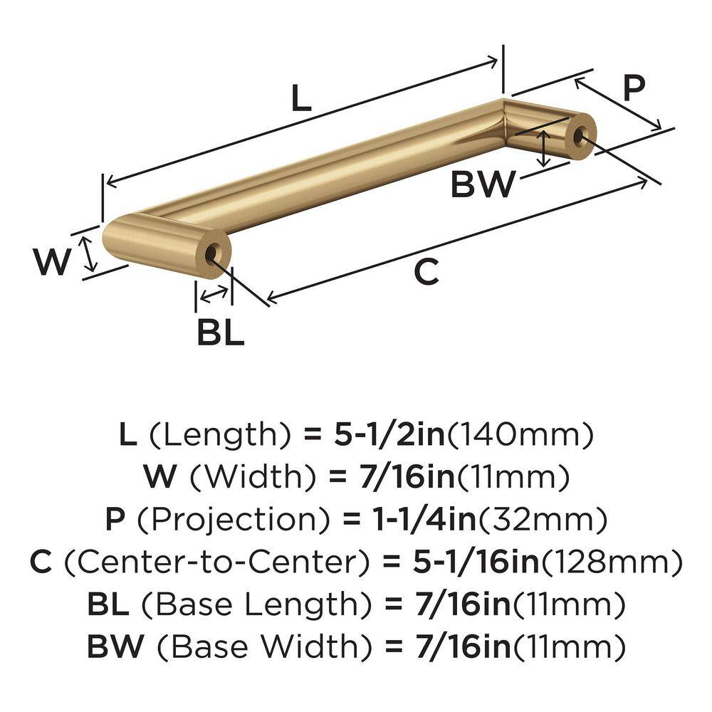 Champagne Bronze 5-1/16 inch Modern Cabinet Bar Pull