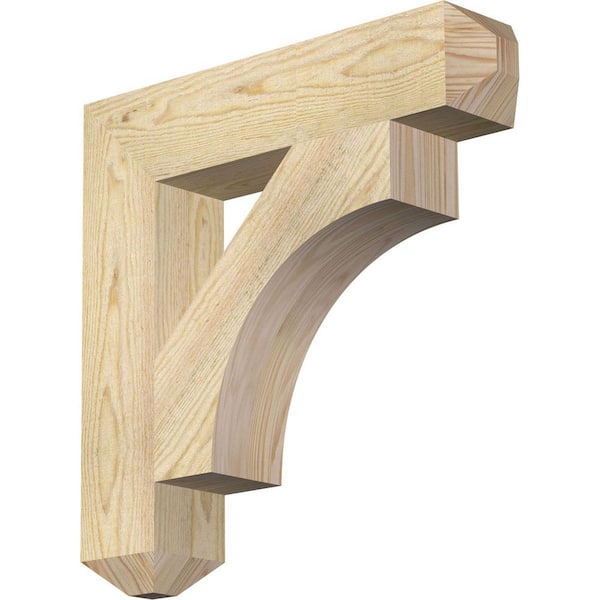 Ekena Millwork 4 in. x 20 in. x 20 in. Douglas Fir Westlake Craftsman Rough Sawn Bracket
