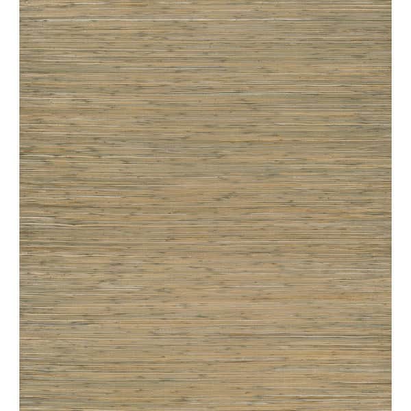 A-Street Prints Shuang Olive Handmade Grasscloth Wallpaper Sample