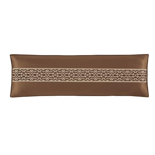Seymour Copper Polyester Bolster Decorative Throw Pillow 15 x 52 in.