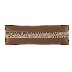 Seymour Copper Polyester Bolster Decorative Throw Pillow 15 x 52 in.