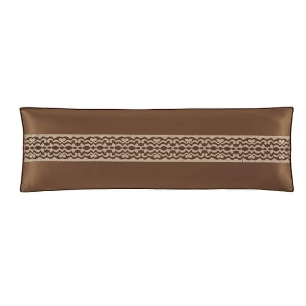 Unbranded Seymour Copper Polyester Bolster Decorative Throw Pillow 15 x 52 in.