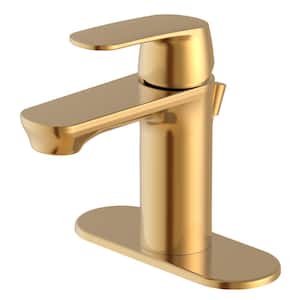 Foxton Single-Handle Single-Hole Bathroom Faucet in Brushed Bronze