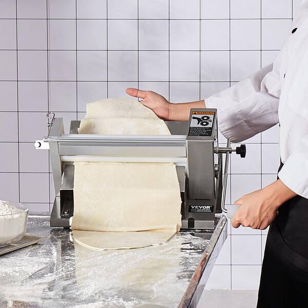Manual Dough Sheeter Machine, Puff Pastry Sheeter and Fondant Roller, Removable Handle, Max 1/2 in. Adjustable Thickness