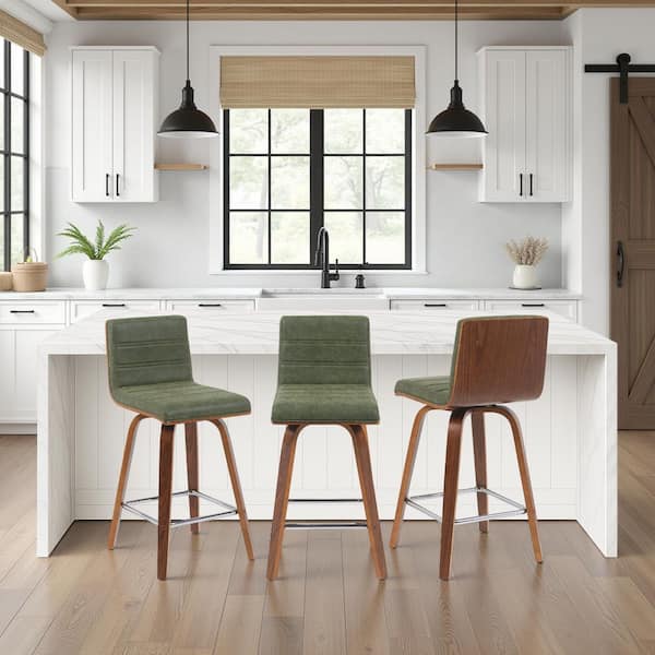 Armen Living Vienna H Vintage Green Walnut Square Back