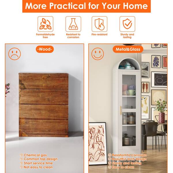 Hephastu 16.34 in. W x 72.64 in. H x 15.35 in. D 2-Shelf Hephastu 16.34 in. W x 72.64 in. H x 15.35 in. D 2-Shelf