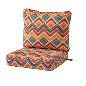 24 in. x 24 in. 2-Piece Deep Seating Outdoor Lounge Chair Cushion Set in Surreal