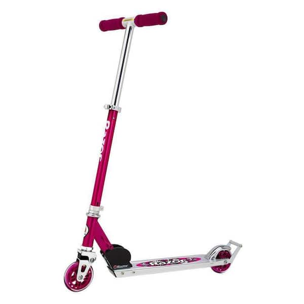 Razor A2 Lightweight Aluminum Kids Child Foldable Kick Push Scooter in Daisy Pink