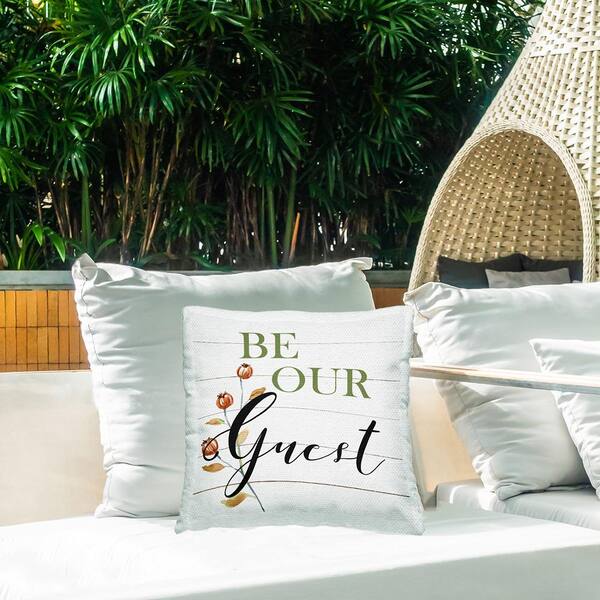 Stupell Industries Be Our Guest Phrase Off-White Square Outdoor