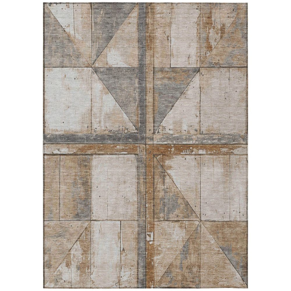 Chantille Machine Washable Indoor/Outdoor Abstract ACN1876 Copper 5 ft. x 7 ft. 6 in. Accent Rug price history on PriceWatchPro