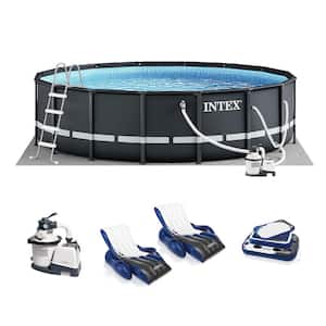 PG-18YFP01・2・3 Intex 18 ft. x 48 in. Round Metal Frame Swimming Pool Set