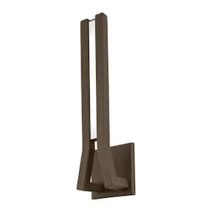 Tune Sand Bronze Outdoor Hardwired Wall Sconce with Integrated LED