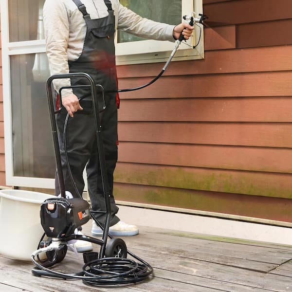 Stand Airless Paint Sprayer, 750-Watt 3000PSI High Efficiency Electric Airless Sprayer with Cart