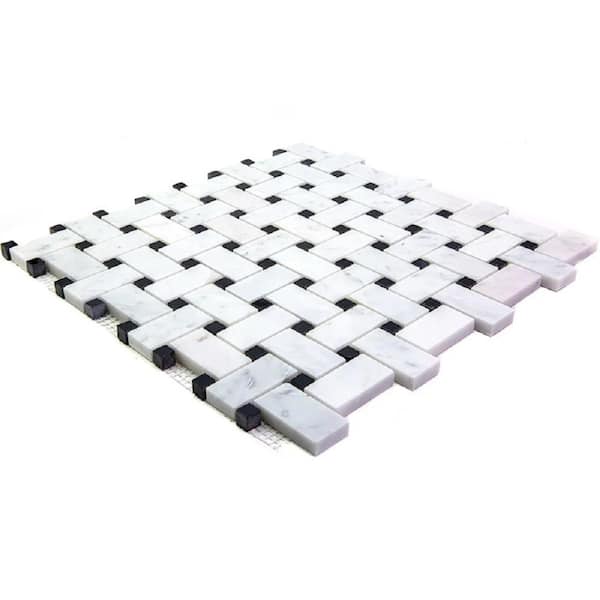 Apollo Tile Heritage White 12-in x 12-in Polished Natural Stone Marble Linear Floor and Wall Tile (5-sq. ft/ Carton)