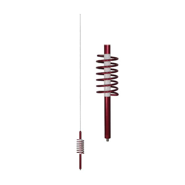 WC-6 2,000-Watt WILDCAT Trucker CB Antenna with 6-In. Anodized Aluminum Shaft in Red