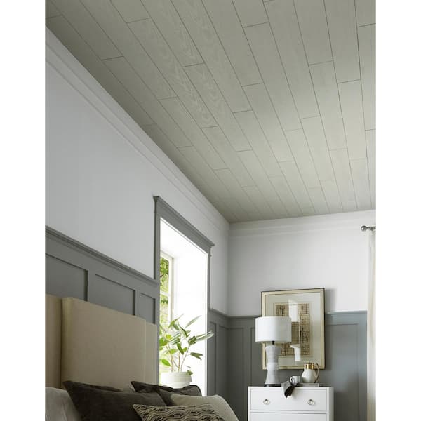 Armstrong Ceilings Country Classic Plank Light Gray Mineral Fiber Surface-mount Ceiling Plank Sample
