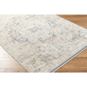 Rivaldo Cream Blue Medallion 2 ft. x 3 ft. Indoor Area Rug