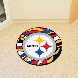 Pittsburgh Steelers Patterned 2 ft. x 2 ft. XFIT Round Area Rug