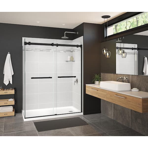 MAAX Duel 56-58 ½ x 70 ½-74 in. 8mm Frameless Sliding Shower Door