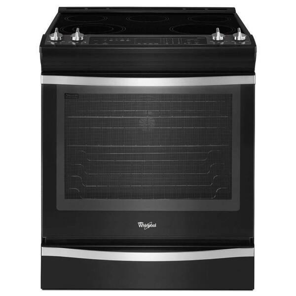 Whirlpool 6.2 cu. ft. Slide-In Electric Range with Self-Cleaning True Convection Oven in Black Ice