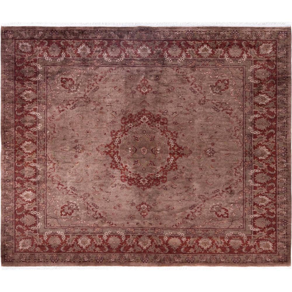Fine Vibrance Brown 6 X 9 Hand-Knotted Wool Indoor Area Rug price history on PriceWatchPro