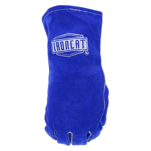 Ironcat Women's Regular Blue Heat Resistant Split Cowhide Leather